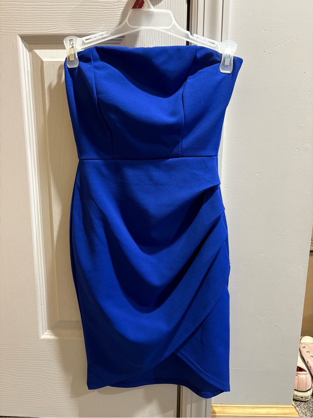 Charlotte Russe Cobalt Strapless Tulip Sheath Dress